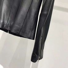 Load image into Gallery viewer, New arrival women's genuine leather jacket slim clothing o neck coat