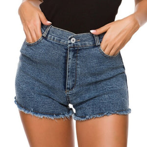 New autumn sexy women's jeans denim shorts hot  high waist sexy