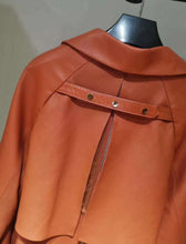 Load image into Gallery viewer, genuine leather jacket high quality long clothes turn down