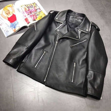 Load image into Gallery viewer, New brand genuine leather jacket wine red women spring
