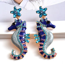Load image into Gallery viewer, New design Long Seahorse shaped earrings