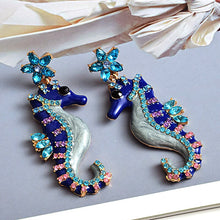 Load image into Gallery viewer, New design Long Seahorse shaped earrings