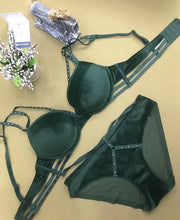 Load image into Gallery viewer, New ladies velvet sexy bra set Gather push up, stylish, comfortable,