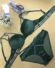 Load image into Gallery viewer, New ladies velvet sexy bra set Gather push up, stylish, comfortable,