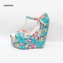 Load image into Gallery viewer, New pattern Women's sandals shoes woman Lace Bride shoes model Walking