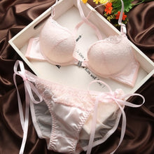 Load image into Gallery viewer, New sexy lace Beauty Back Bra bowknot fashion bra set vs sexy