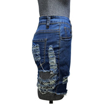 Load image into Gallery viewer, New summer and autumn women's denim shorts nightclub women's sexy high