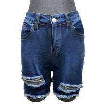 Load image into Gallery viewer, New summer and autumn women's denim shorts nightclub women's sexy high