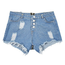 Load image into Gallery viewer, New summer women's denim shorts ultra short nightclub women's sexy