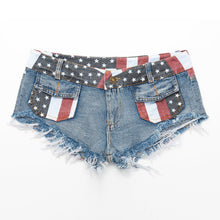 Load image into Gallery viewer, New summer women's denim shorts ultra short nightclub women's sexy