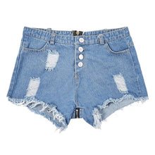 Load image into Gallery viewer, New summer women's denim shorts ultra short nightclub women's sexy