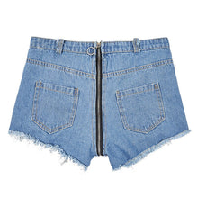 Load image into Gallery viewer, New summer women's denim shorts ultra short nightclub women's sexy