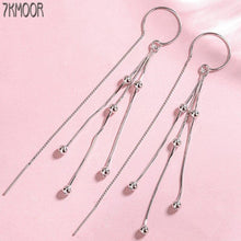 Load image into Gallery viewer, New trend all body S925 silver water drop snake bone chain long tassel - Sophornlilly