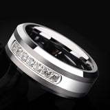 Mens Promise Wedding Band Tungsten Carbide Charm Rings For Men