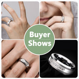 Mens Promise Wedding Band Tungsten Carbide Charm Rings For Men