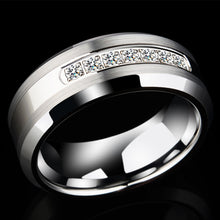 Load image into Gallery viewer, Mens Promise Wedding Band Tungsten Carbide Charm Rings For Men