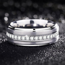 Load image into Gallery viewer, Mens Promise Wedding Band Tungsten Carbide Rings For Men Charm