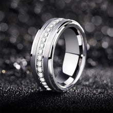 Load image into Gallery viewer, Mens Promise Wedding Band Tungsten Carbide Rings For Men Charm