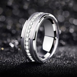 Mens Promise Wedding Band Tungsten Carbide Rings For Men Charm