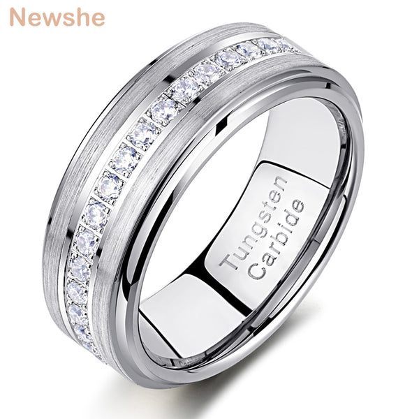 Mens Promise Wedding Band Tungsten Carbide Rings For Men Charm