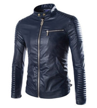 Load image into Gallery viewer, Nice Pop Design Motorcycle Biker Jacket Fashion Stand Collar Men