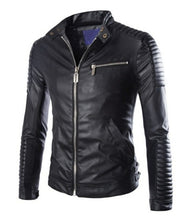 Load image into Gallery viewer, Nice Pop Design Motorcycle Biker Jacket Fashion Stand Collar Men