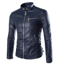 Load image into Gallery viewer, Nice Pop Design Motorcycle Biker Jacket Fashion Stand Collar Men
