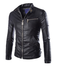 Load image into Gallery viewer, Nice Pop Design Motorcycle Biker Jacket Fashion Stand Collar Men