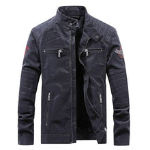 Load image into Gallery viewer, Nice Pop Embroidery Jacket Men Faux Leather
