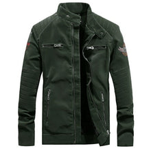 Load image into Gallery viewer, Nice Pop Embroidery Jacket Men Faux Leather