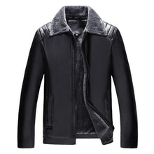 Load image into Gallery viewer, Nice Pop Winter Leather Jacket Men Fur Collar Thick Coat Business