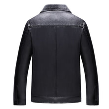 Load image into Gallery viewer, Nice Pop Winter Leather Jacket Men Fur Collar Thick Coat Business