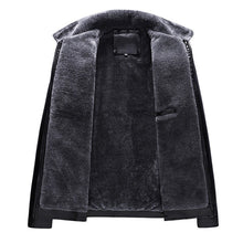 Load image into Gallery viewer, Nice Pop Winter Leather Jacket Men Fur Collar Thick Coat Business