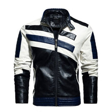 Load image into Gallery viewer, Nice Popest Design Leather Jacket Men Stand Collar