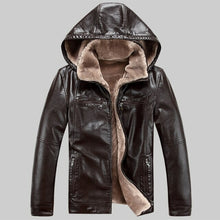 Load image into Gallery viewer, Nice Fashion Leather Jacket Men Winter Thicken