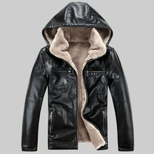 Load image into Gallery viewer, Nice Fashion Leather Jacket Men Winter Thicken