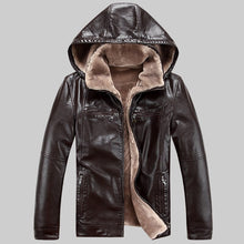 Load image into Gallery viewer, Nice Fashion Leather Jacket Men Winter Thicken