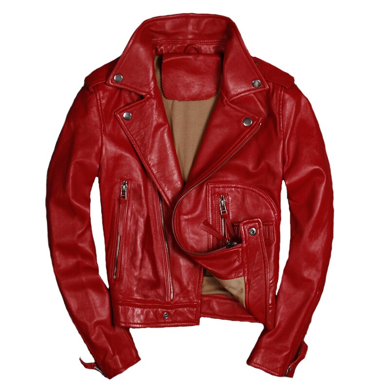 Women Leather Jacket Slim Sheepskin