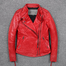 Load image into Gallery viewer, Short Length Women Leather Jackets Slim Sheepskin