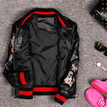 Load image into Gallery viewer, Short Women Leather Jackets Sheepskin Baseball