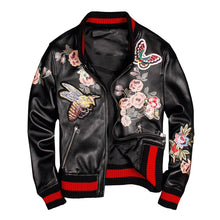 Load image into Gallery viewer, Short Women Leather Jackets Sheepskin Baseball