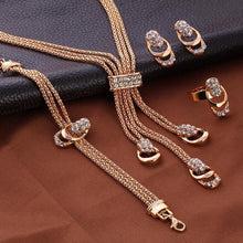 Load image into Gallery viewer, Nigeria Gold jewelry sets for Women Austrian Crystal Dubai Necklace