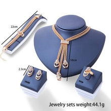 Load image into Gallery viewer, Nigeria Gold jewelry sets for Women Austrian Crystal Dubai Necklace