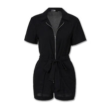 Load image into Gallery viewer, Summer Women Casual Daily One Piece Suit Sets Black Cool V - Sophornlilly