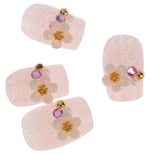 Load image into Gallery viewer, Nude Pink Full Cover  Flower Nail Tips Salon Acrylic Nail Art Natural