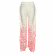Load image into Gallery viewer, Knitted Straight Pants for Women Hipster Tassel Hollow Out High-Waist