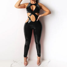 Load image into Gallery viewer, Women Sleeveless Patchwork Hollow Out Fashion Jumpsuit Sexy - Sophornlilly