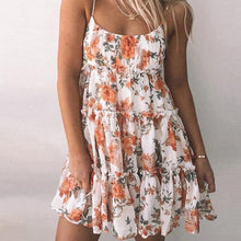 Load image into Gallery viewer, Woman Summer Floral Print Boho Sundress Sexy Spaghetti - Sophornlilly