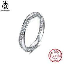 Load image into Gallery viewer, ORSA JEWELS 925 Sterling Silver Ring Möbius Band Size 6 7 8 9 10 for