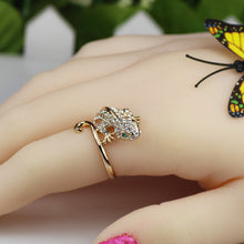 Load image into Gallery viewer, Cubic Zirconia Crystal Rings Rose Gold Color Fashion Animal